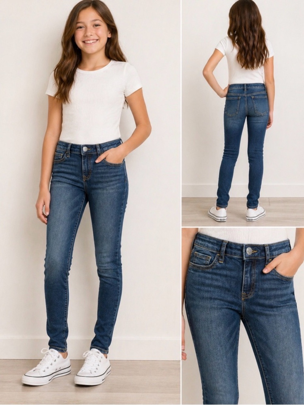 GAP Girls Slim Skinny Jeans in Medium Blue Size 14